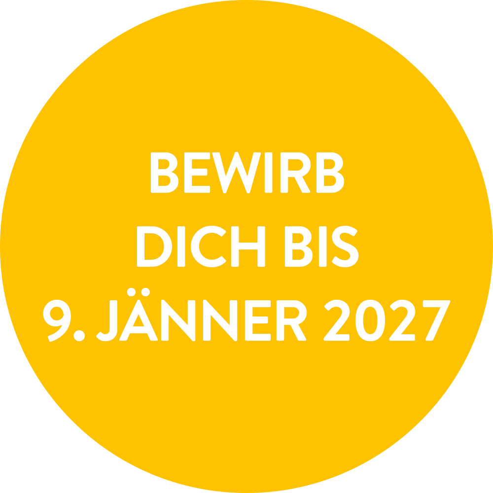 Bewirb dich bis 9. Jänner 2027