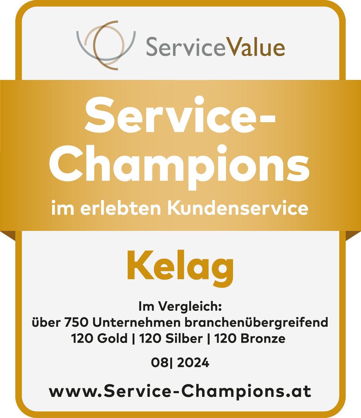 Siegel als Servicechampion im erlebten Kundenservices 2023