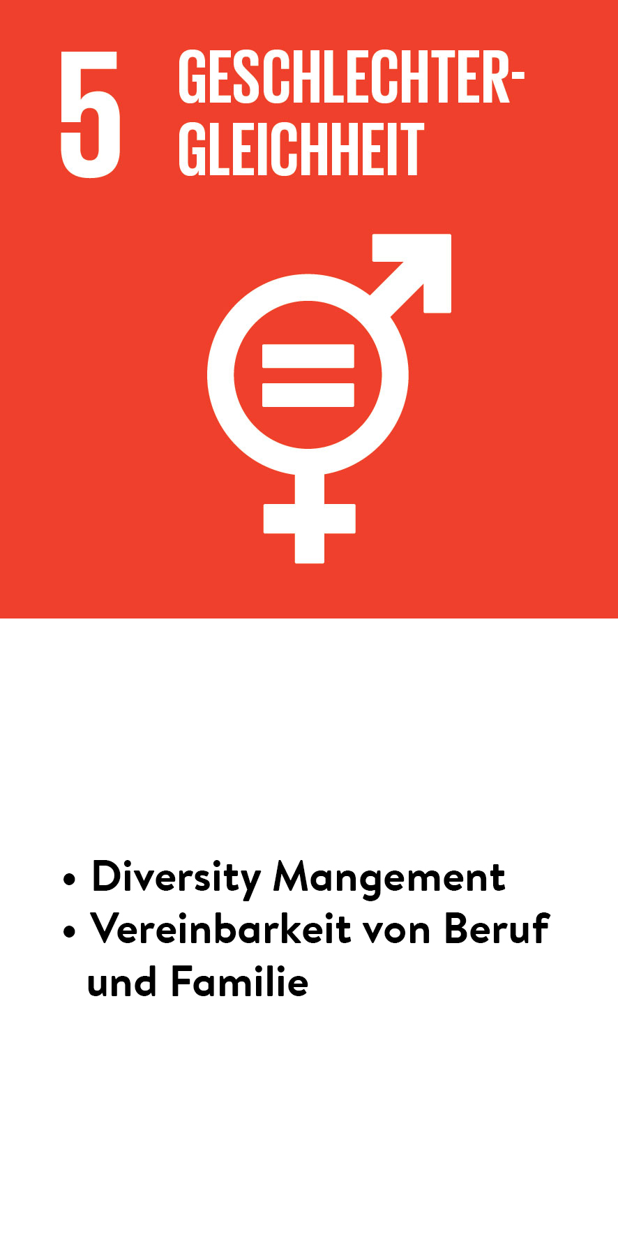 Kern SDG für Geschlechtergleichheit